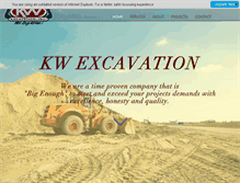 Tablet Screenshot of kwexcavationinc.com